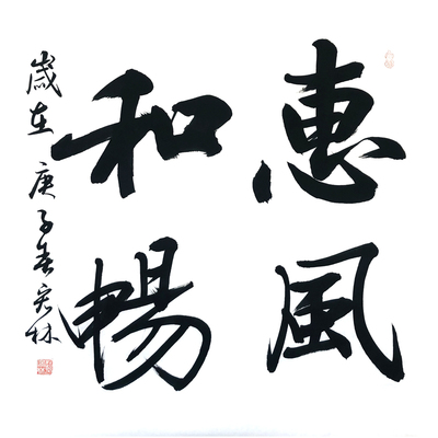 赵宏林 江苏省书协会员 《惠风和畅》69cm×69cm