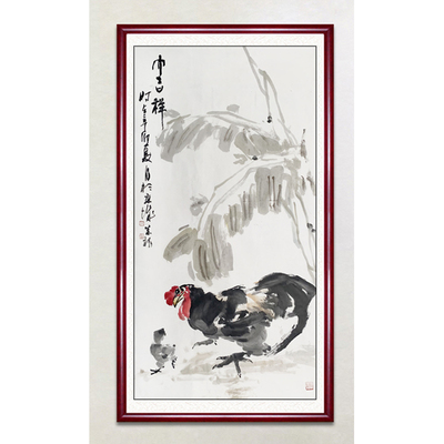马松根  中国美协会员 中国书画院院长  国画花鸟作品   138×69(1)