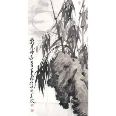 刘启胜 中国书画家协会副主席 国画花鸟作品  138×69
